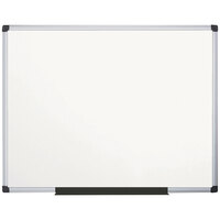 MasterVision CR1201170MV Super Value 72" x 48" White Magnetic Porcelain Dry Erase Board with Aluminum Frame