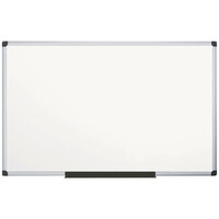 MasterVision CR1501170MV Super Value 96" x 48" White Magnetic Porcelain Dry Erase Board with Aluminum Frame