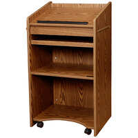 Oklahoma Sound 600-MO Medium Oak Finish Aristocrat Floor Host Stand