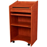 Oklahoma Sound 600-CH Wild Cherry Finish Aristocrat Floor Host Stand