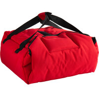Cambro GBPP214521 Customizable Insulated Red Premium Pizza Delivery GoBag™ - Holds up to (2) 14" Pizza Boxes