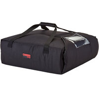 Cambro GBPP212110 Customizable Insulated Black Premium Pizza Delivery GoBag™ - Holds up to (2) 12" Pizza Boxes