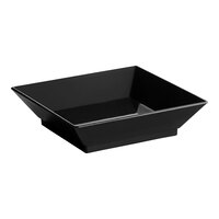 Fineline B6201-BK Tiny Temptations 2 1/4" x 2 1/4" Black Disposable Plastic Tray - 200/Case