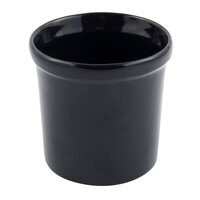 Bon Chef 9202BLK 1 Qt. Black Sandstone Finish Cast Aluminum Salad Dressing Bowl / Condiment Pot