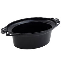 Bon Chef 2103BLK Bolero 11 Qt. Black Sandstone Finish Cast Aluminum Bowl