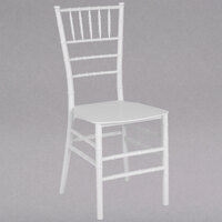 Flash Furniture LE-WHITE-M-GG Hercules Series White Resin Chiavari Outdoor / Indoor Stackable Chair