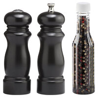 Chef Specialties 6306 Professional Series 6" Salem Ebony Pepper Mill and Salt Shaker Set