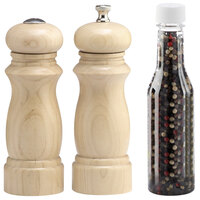 Chef Specialties 6206 Professional Series 6" Salem Natural Pepper Mill and Salt Shaker Set