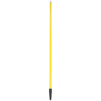 Carlisle 4022004 Sparta 60" Yellow Tapered / Threaded Fiberglass Broom / Squeegee Handle