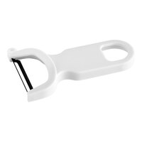 Mercer Culinary M33071WHB 4" White "Y" Vegetable Peeler with Straight High Carbon Steel Blade