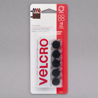 Velcro® 90069 Sticky Back 5/8" Diameter Black Circle Fasteners - 15/Pack