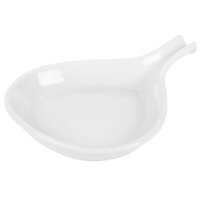 CAC FP-12W Festiware Fry Pan Plate 9 1/4" x 7" - White - 24/Case