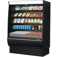 Turbo Air TOM-60DXB-SP-N 60" Black Extra Deep Refrigerated Air Curtain Merchandiser with Solid Side Panels