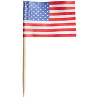 Royal Paper R827 2 1/2" American Flag Food Pick - 100/Pack