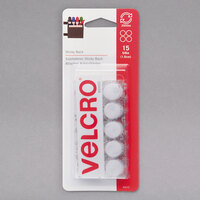 Velcro® 90070 Sticky Back 5/8" Diameter White Circle Fasteners - 15/Pack