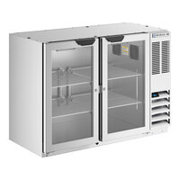 Beverage-Air BB48HC-1-G-S 48" Stainless Steel Underbar Height Glass Door Back Bar Refrigerator