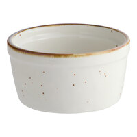 Acopa Keystone 7 oz. Vanilla Bean Stoneware Ramekin - 48/Case