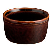 Acopa Keystone 4 oz. Chestnut Stoneware Ramekin - 6/Case