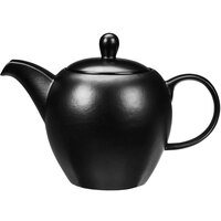 Libbey DRI-17-O Driftstone 35 oz. Onyx Satin Matte Porcelain Teapot - 6/Case