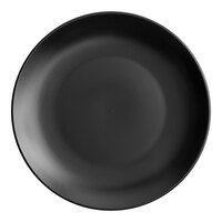 Acopa 12 1/4" Matte Black Stoneware Coupe Plate - 12/Case