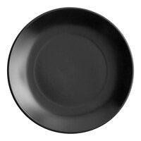 Acopa 9" Matte Black Stoneware Coupe Plate - 24/Case