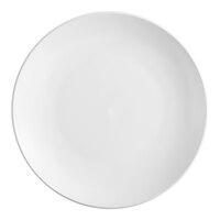 Acopa 12 1/4" Matte White Stoneware Coupe Plate - 12/Case