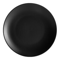 Acopa 11" Matte Black Stoneware Coupe Plate - 12/Case