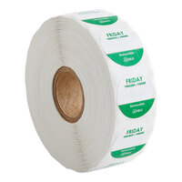 Noble Products Friday 1" Removable Day of the Week Label - 1,000/Roll