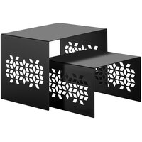 Rosseto SK054 Mosaic Black Matte Nesting Riser Set - 2/Set