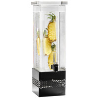 Rosseto LD169 Mosaic 2 Gallon Clear Acrylic Rectangle Beverage Dispenser with Matte Black Base