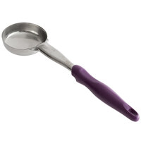 Vollrath 6433480 Jacob's Pride 4 oz. Purple Solid Round Spoodle® Portion Spoon