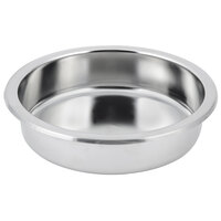 Bon Chef 12021 3 Qt. Small Rounded Stainless Steel Food Pan - 2 1/2" Deep