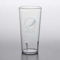 GET 6624-CP 24 oz. Clear Pepsi™ SAN Plastic Pebbled Tumbler - 72/Case