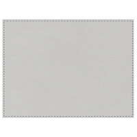 H. Risch, Inc. PLACEMATDX-IRISILVER 16" x 12" Silver Iridescent Premium Sewn Semi-Grain Rectangle Placemat - 12/Pack