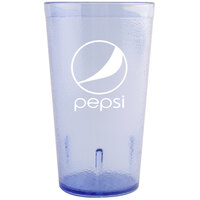 GET 6612-BP 12 oz. Blue Pepsi™ SAN Plastic Pebbled Tumbler - 72/Case