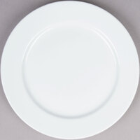 Tuxton ALA-094 Alaska 9 1/2" Bright White Wide Rim Rolled Edge China Plate - 24/Case