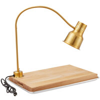 Avantco Carving Station Kit with 39" Gold Heat Lamp, Cutting Board, and Drip Pan - 120V, 250W