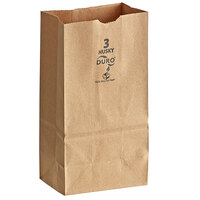 Duro Husky Dubl Life 3 lb. Heavy Duty Brown Bag - 400/Bundle