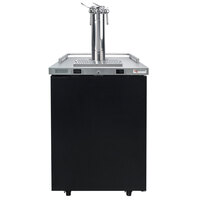 Micro Matic MDD23W-E-A Pro-Line E-Series 25" Dual Zone Wine Dispenser - Black, (4) 1/6 Keg Capacity