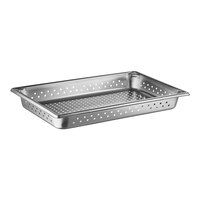 Vollrath 30023 Super Pan V® Full Size 2 1/2" Deep Anti-Jam Perforated Stainless Steel Steam Table / Hotel Pan - 22 Gauge