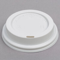 Choice 8 oz. Tall White Hot Paper Cup Travel Lid - 1,000/Case