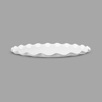 Delfin from Steelite International DFTRD13RF020 13" Sculpted Ruffle Edge White Round Melamine Tray