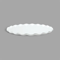 Delfin from Steelite International DFTRD11RF020 11" Sculpted Ruffle Edge White Round Melamine Tray