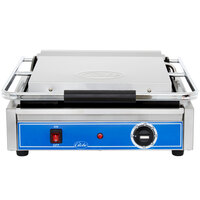 Globe GSG1410 Smooth Iron Top & Bottom Panini Sandwich Grill - 14" x 10" Cooking Surface - 120V, 1800W