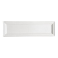 RAK Porcelain Classic Gourmet 11 3/8" x 4 3/4" Ivory Porcelain Rectangular Platter - 12/Case