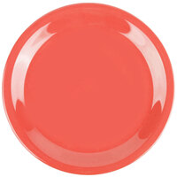 GET NP-6-RO Diamond Mardi Gras 6 1/2" Rio Orange Narrow Rim Round Melamine Plate - 48/Case