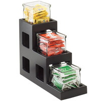 Cal-Mil 1486-96 Midnight Bamboo Three Tier Jar Display - 5" x 14" x 13"