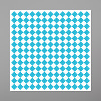 GET P-BLC-1212-W 12" x 12" Blue Check Deli Sandwich Wrap Paper - 1000/Case