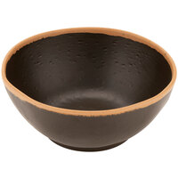 GET B-303-BR Pottery Market 1 Qt. Matte Brown Melamine Salad Bowl - 12/Pack