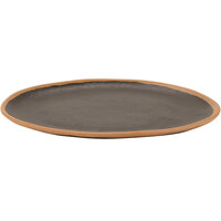 GET P-101-BR Pottery Market 10 1/2" Glazed Brown Melamine Plate - 12/Pack